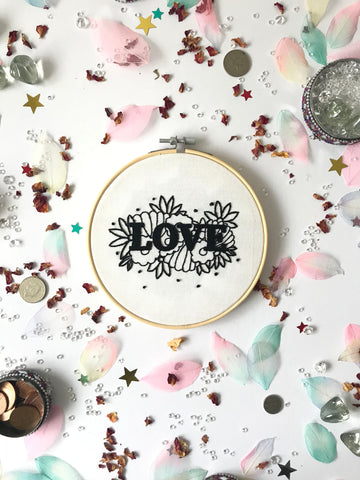 LOVE embroidery kit