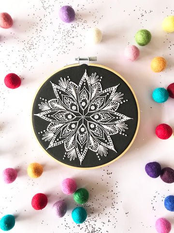 Mandala embroidery kit