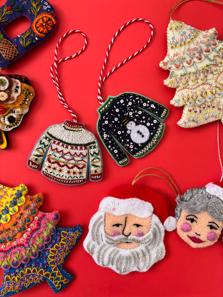 Mr and Mrs Claus Felt Ornament PDF Tutorial