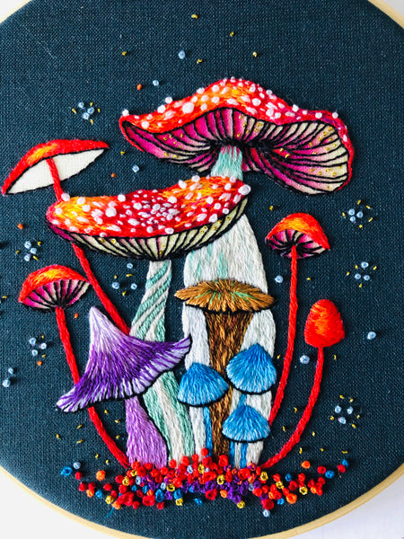 Fire Fungi Embroidery Kit