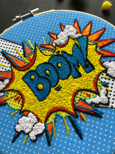 BOOM! Pop Art embroidery kit