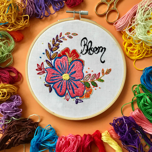 COLOUR BLOOM EMBROIDERY KIT