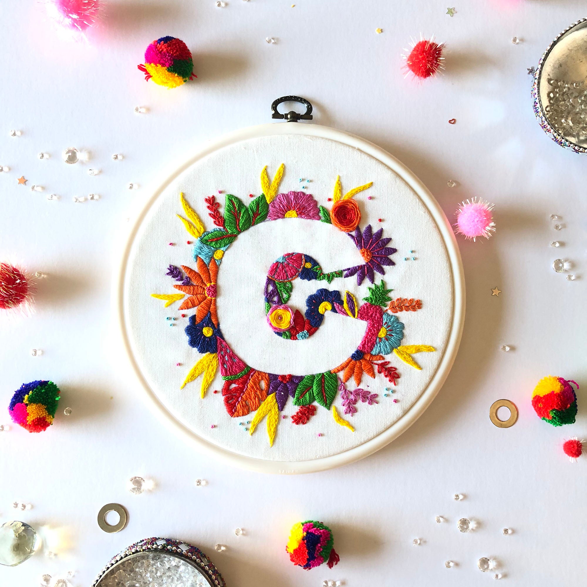 Carnival Letter Embroidery Kit