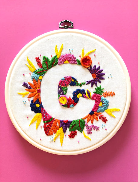 Carnival Letter Embroidery Kit