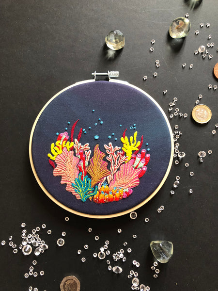 Rainbow Coral Embroidery Kit