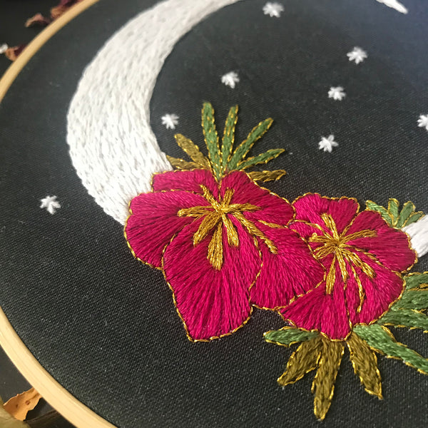 Crescent Moon Embroidery Kit