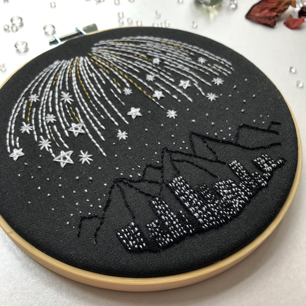 Star Burst Embroidery Kit, needlecraft kit, embroidery pattern, beginners needlecraft, modern embroidery kit, hoop art, embroidery art diy