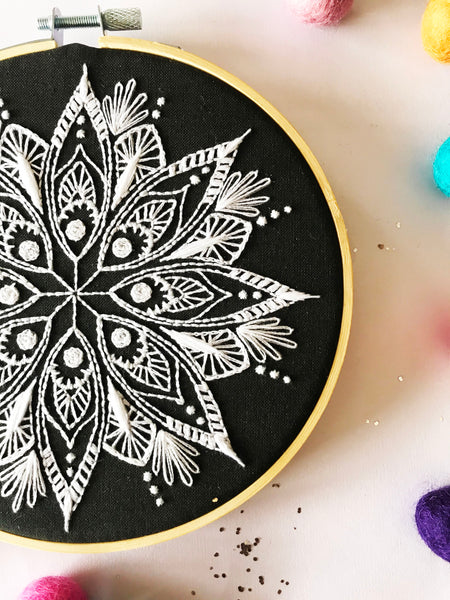 Mandala embroidery kit