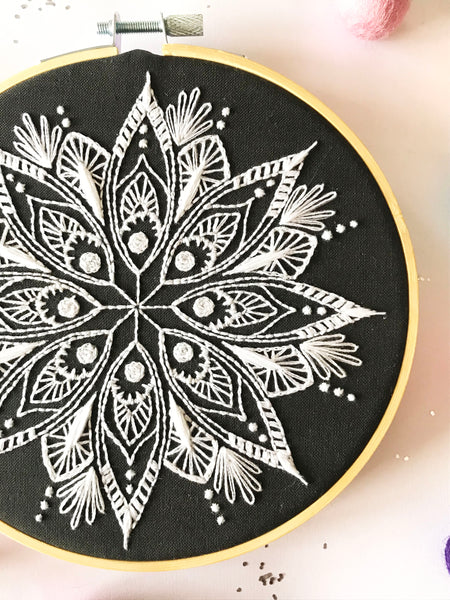 Mandala embroidery kit