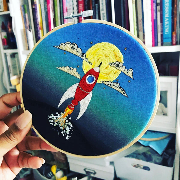 Rocket Launch Embroidery Kit