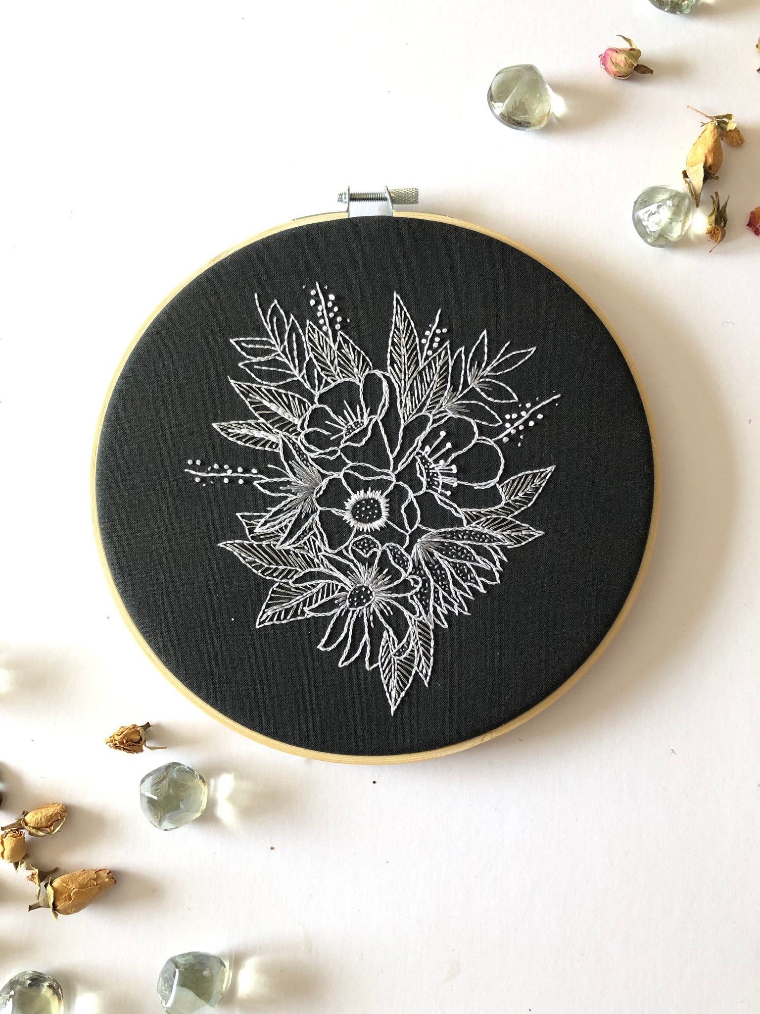 The Snow Flowers embroidery kit