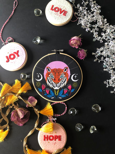 Tiger Moon Embroidery Kit